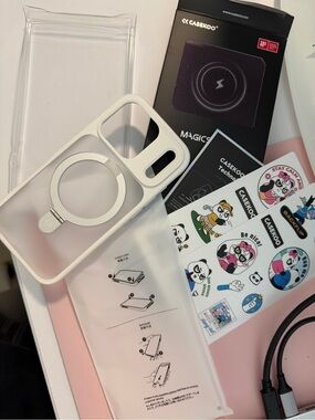iPhone 17 Pro Casekoo MagSafe-Compatible Clear White Phone Case with Ring